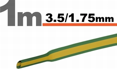 Zsugorcső sárga-zöld 3,5/1,75 mm
