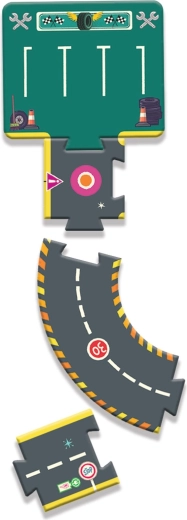 Változatos építés körforgalommal és kanyarokkal