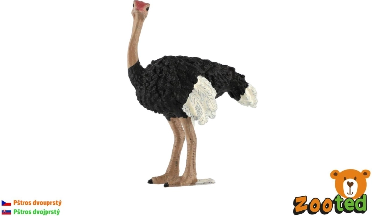 Kétujjú strucc figura, 11 cm