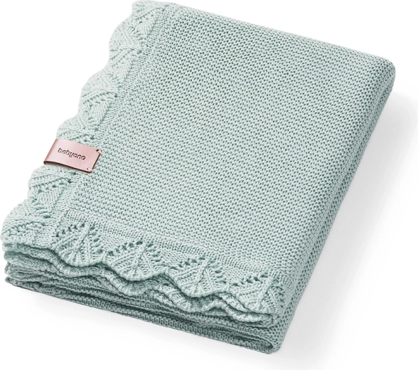 Babyono kötött bambusz takaró green 75 × 100 cm