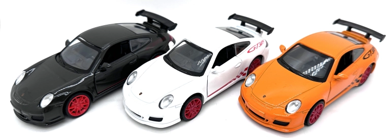 Fém autómodell Porsche 911 GT3 RS fényekkel és hangokkal