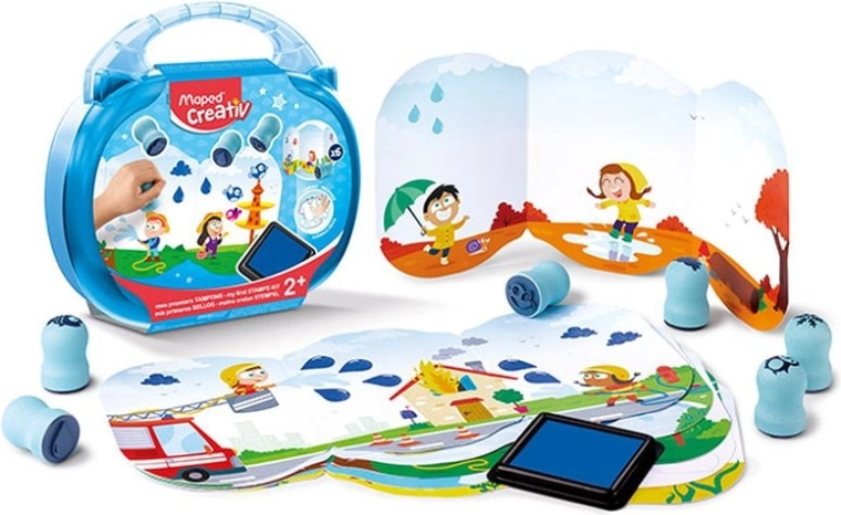 Creativ időjárás mintás kreatív pecsétek bőröndben