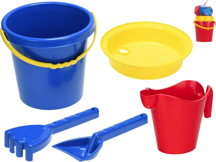 Gyermek homokozó- és strandszett vödörrel, locsolókannával és szerszámokkal