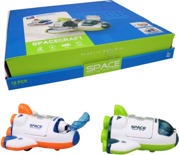 Űrrakéta nyitható ajtókkal és lendkerékkel