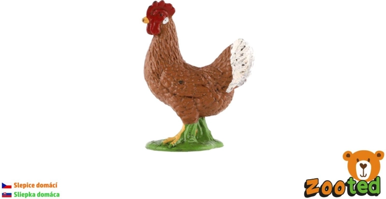 Házityúk figura, 4 cm