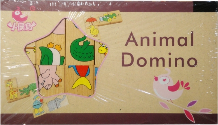 Fa dominó állatkákkal