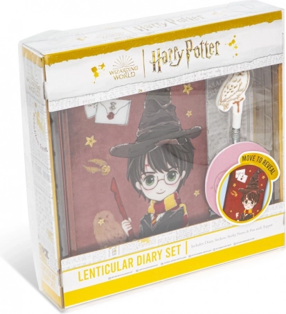 lentikuláris napló szett Harry Potter tollal, matricákkal és jegyzetlapokkal