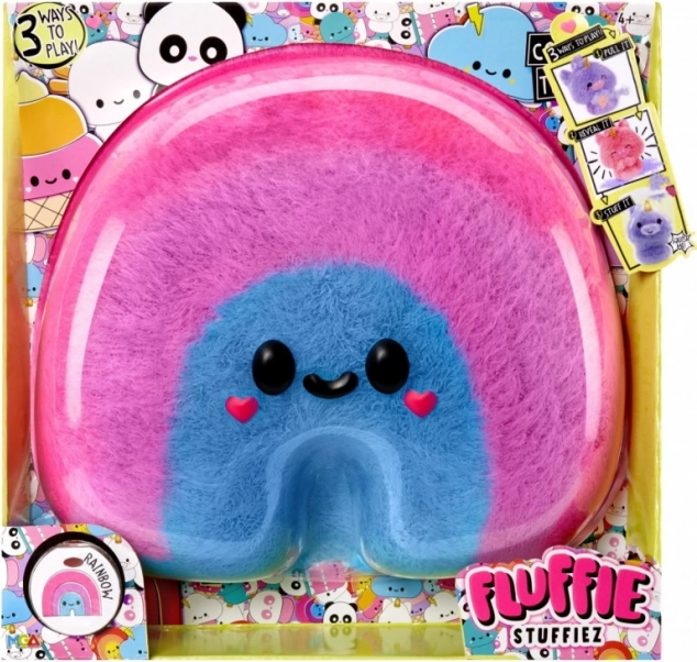 Plüss Nagy Fluffie Stuffiez - Szivárványos