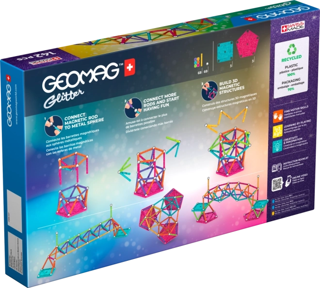 Geomag Glitter építőkészlet 142 darab