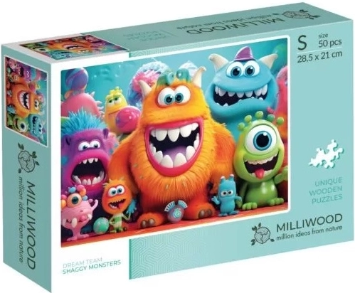 Milliwood DreamTeam Shaggy Monsters fa puzzle 50 darabbal