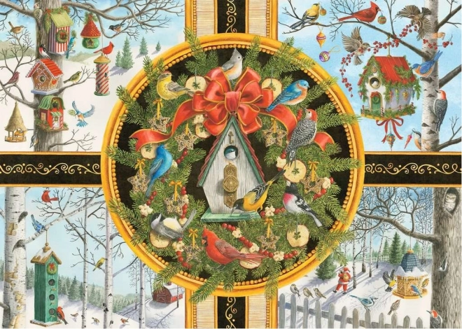 Puzzle Ravensburger Karácsonyi éneklő madarak XXL 500 darab