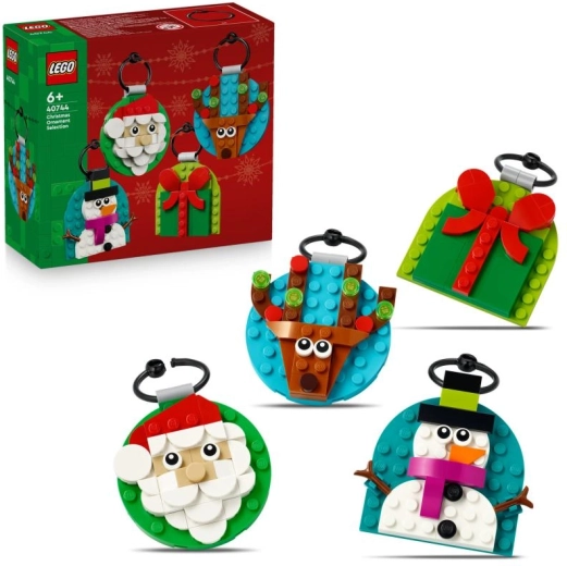 LEGO Iconic karácsonyi díszek kollekciója