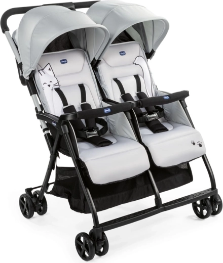 Chicco Ohlala Twin – sport babakocsi ikreknek Silver Cat