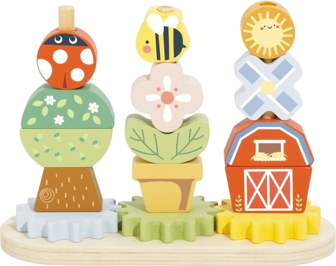 2Kids Toys fa rakosgatós játék fogaskerekekkel – vidéki téma
