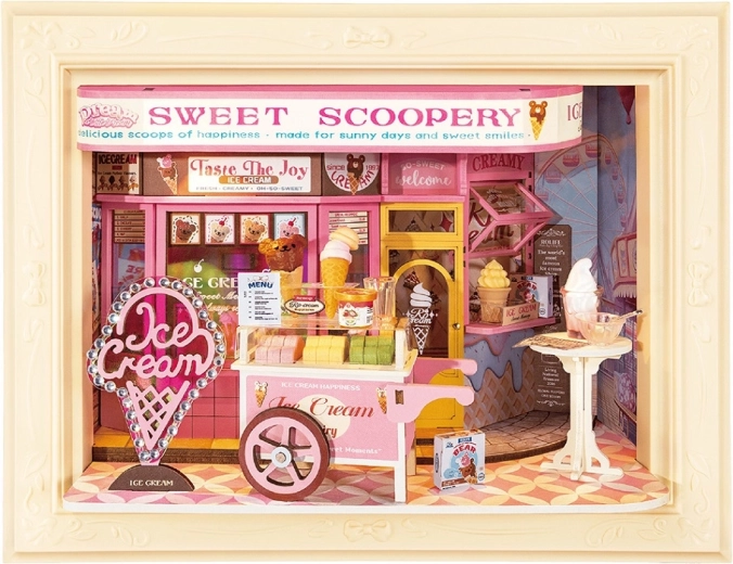 RoboTime 3D fa kirakó keretben – Sweet Scoopery retró fagyizó