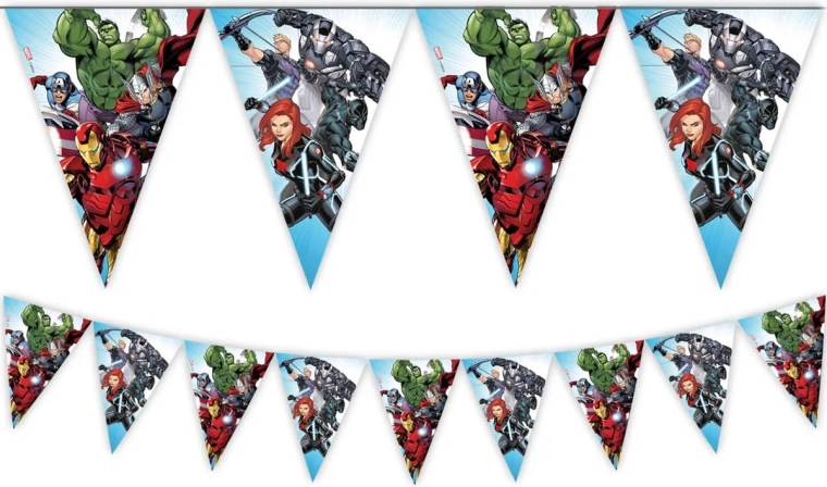 Procos Avengers zászlófüzér 2,3 m (9 zászló)
