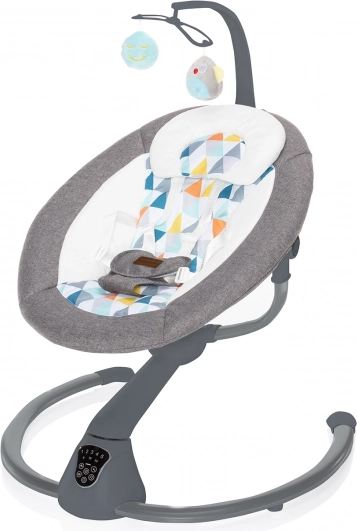Lullaby babahinta, háromszög mintás/szürke