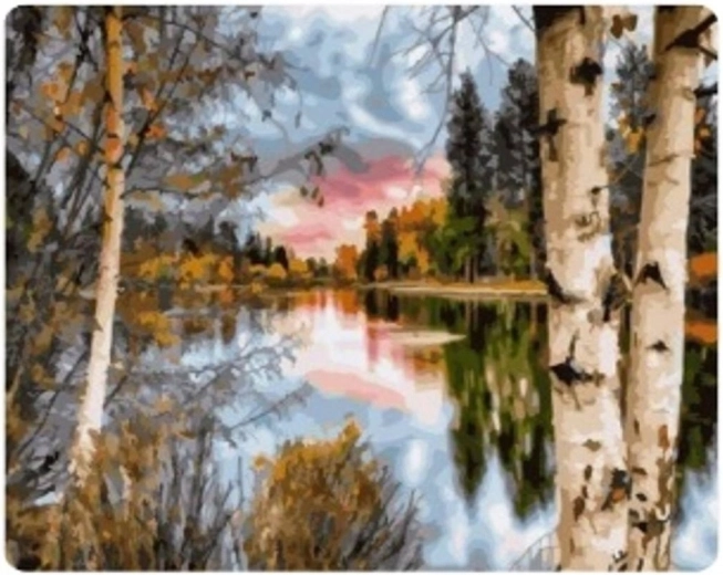 Norimpex Számfestő készlet – Tó az őszi erdőben, 40 × 50 cm