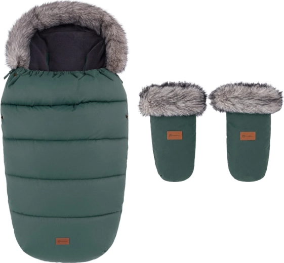 Petite&Mars Comfy 4 az 1-ben téli bundazsák kesztyűvel babakocsihoz Fjora Veritable Khaki