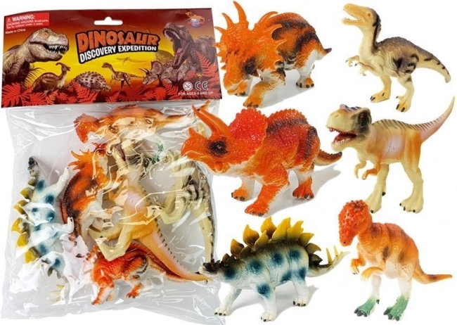 10 cm-es dinoszaurusz figurakészlet, 6 darab