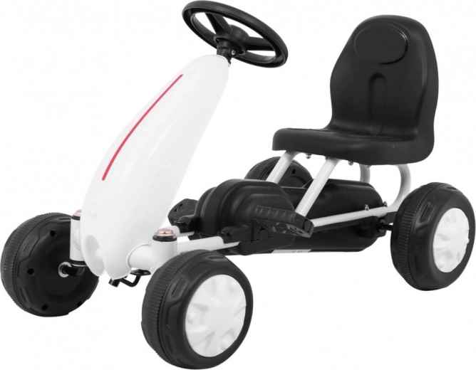 Gyerek pedálos gokart lánchajtással és gumírozott kerekekkel – Fehér