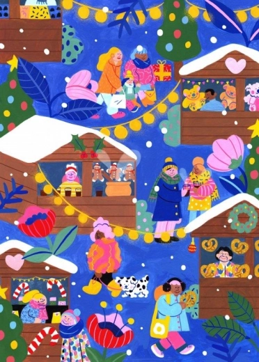 Karácsonyi vásár puzzle 500 darabos