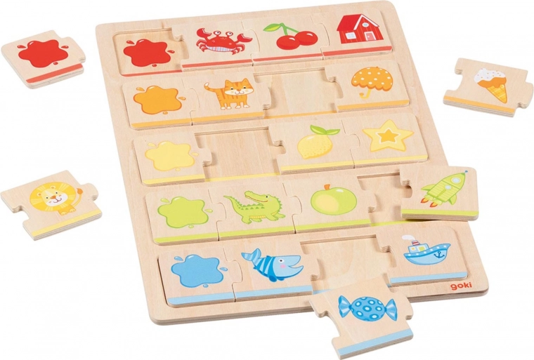 Goki fa puzzle színek
