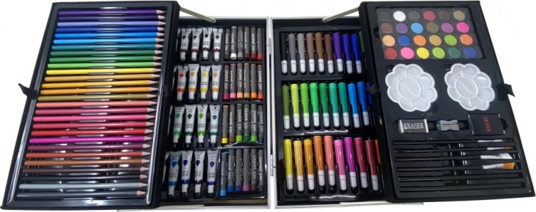 Alumínium festőkofferes – 145 darabos alkotókészlet