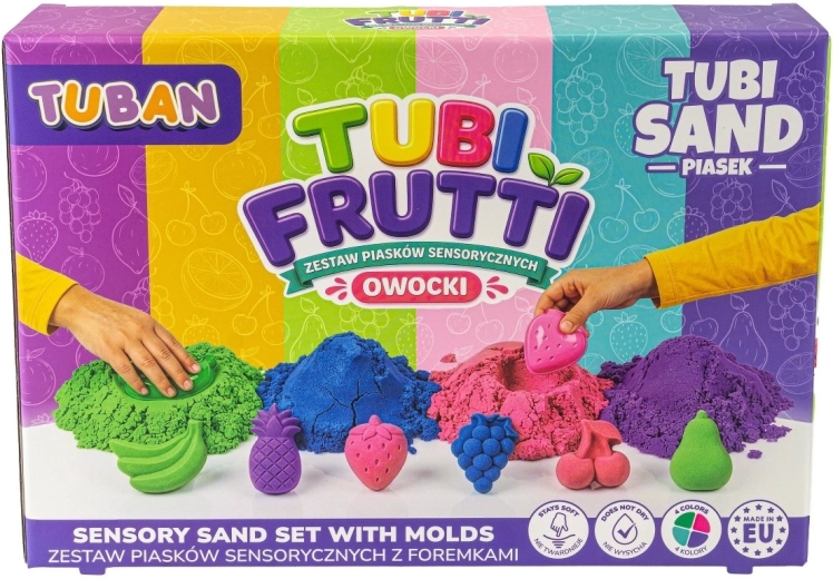 Tubi Frutti érzékszervi homok készlet – gyümölcsök