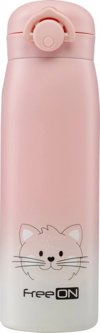 Termosz FreeON rózsaszín 480 ml