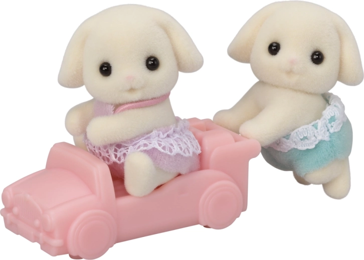 Sylvanian Families Flora nyuszi ikrek babakocsival