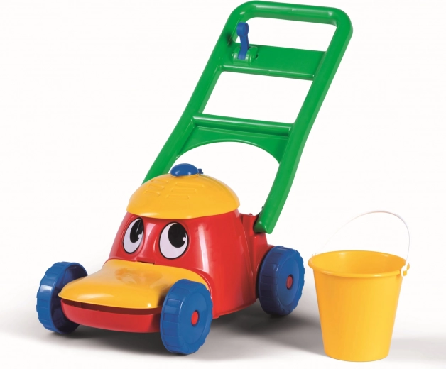 Vidám műanyag fűnyíró gyerekeknek