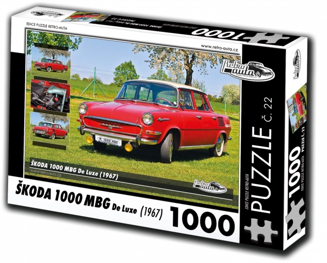 retro autók puzzle Škoda 1000 MBG De Luxe, 1000 darab
