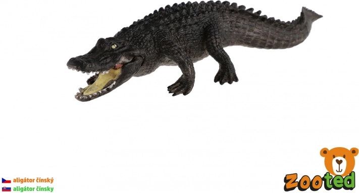 Kínai aligátor műanyag figura, 19 cm