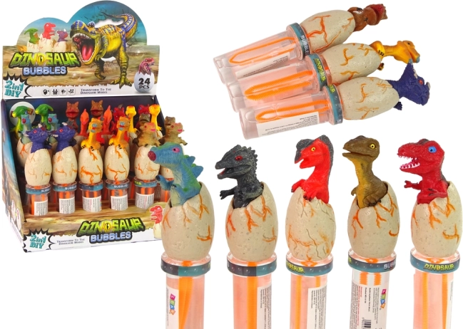 Szappanbuborék-fújó dinoszauruszokkal 18 cm – különböző színek