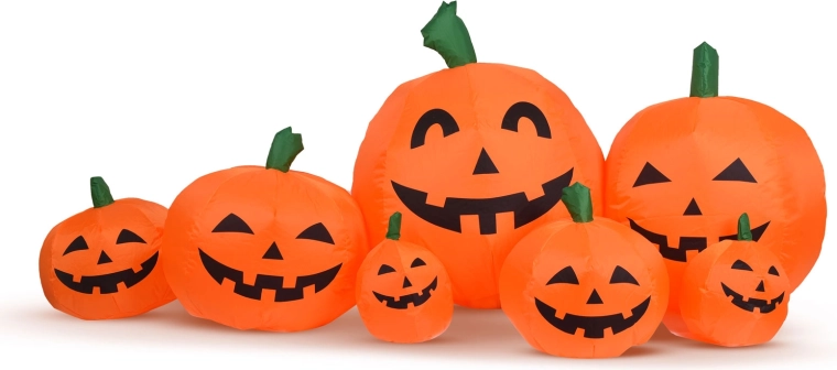 230 cm-es felfújható halloweeni tök LED-világítással
