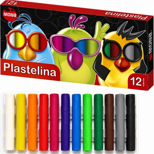 Mona iskolai gyurma 12 színben