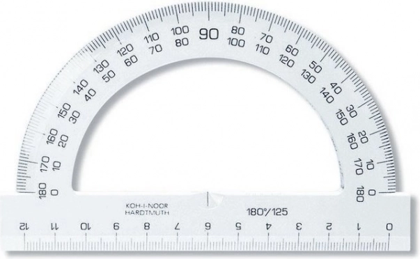 Szögmérő 12 cm átlátszó KOH-I-NOOR