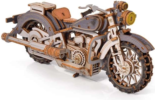 Little Story 3D fa kirakó Comanche motorkerékpár, szürke