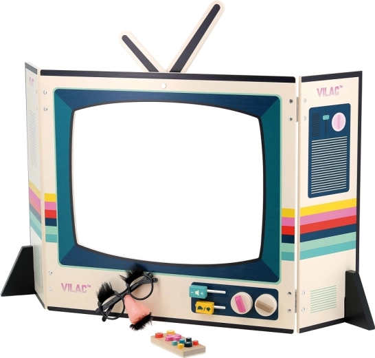 Vilac fa bábszínház retro tévé