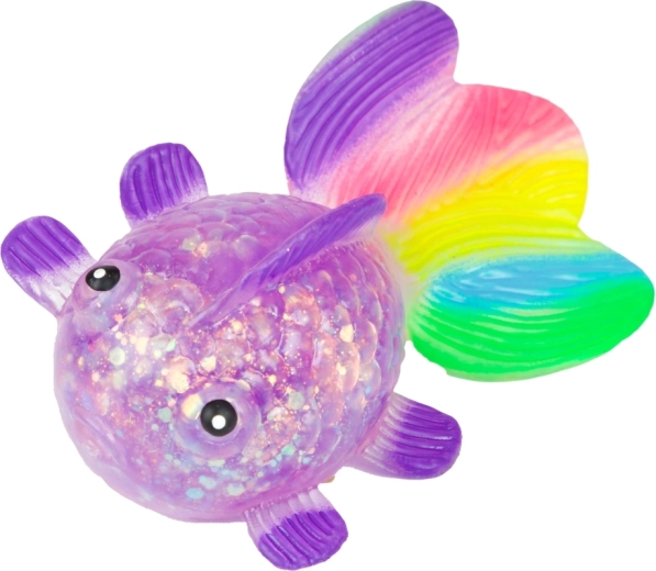 Csillogó hatás és szivárványos uszony