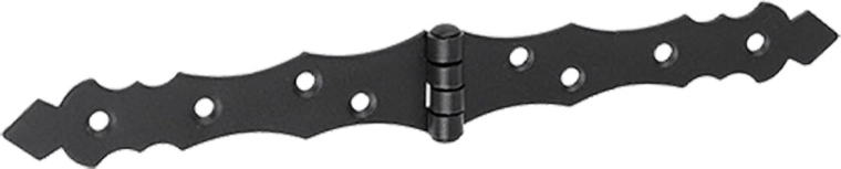 Francia dísz zsanér 250 × 34 × 2 mm, fekete