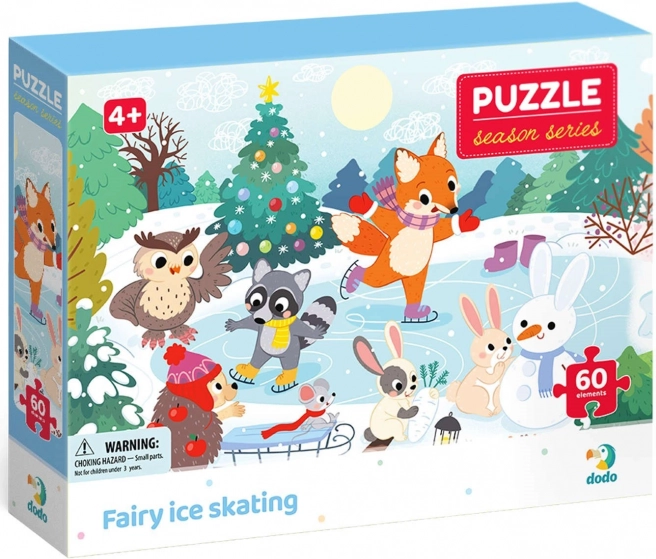 Dodo puzzle Évszakok: Varázslatos téli korcsolyázás 60 darab