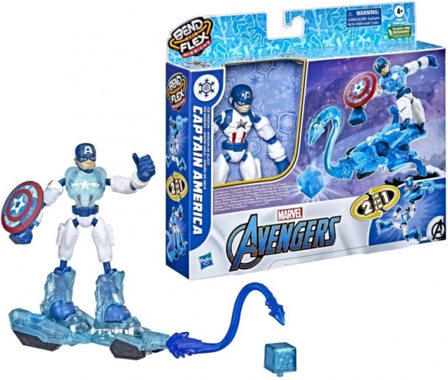 Avengers Bend and Flex hajlítható akciófigurák átalakítható járművel 15 cm