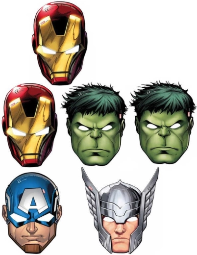 Marvel Avengers papírmaszkok 6 db