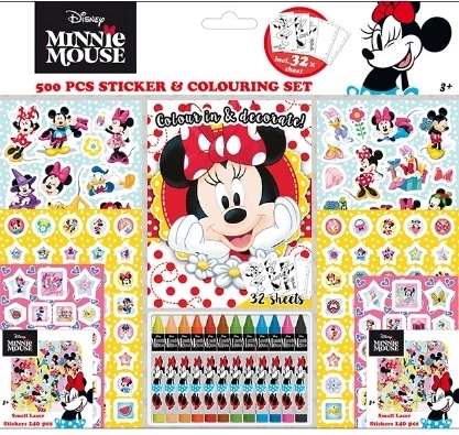 Minnie matricaszett kifestővel és zsírkrétákkal – 500 db