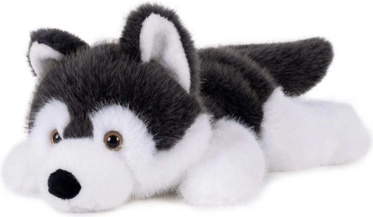Fekvő husky plüsskutya, 30 cm