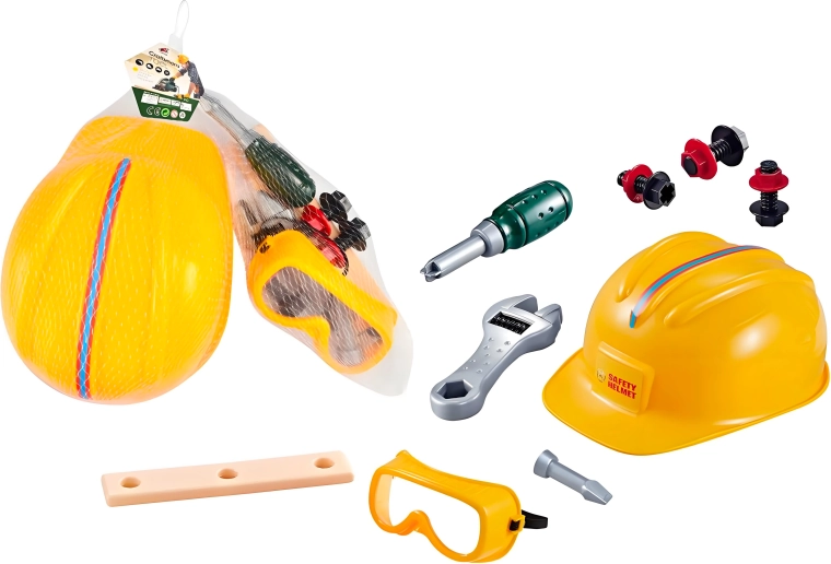 Gyermek szerszámkészlet védősisakkal Sparkys