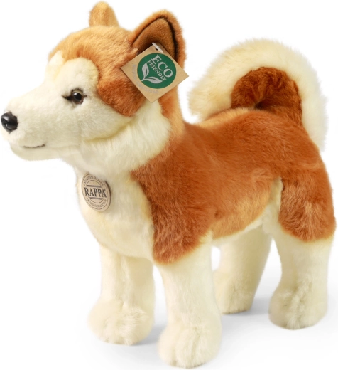 Plüss Akita Inu kutya 30 cm, környezetbarát
