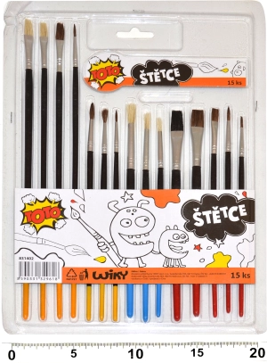 15 darabos ecsetkészlet